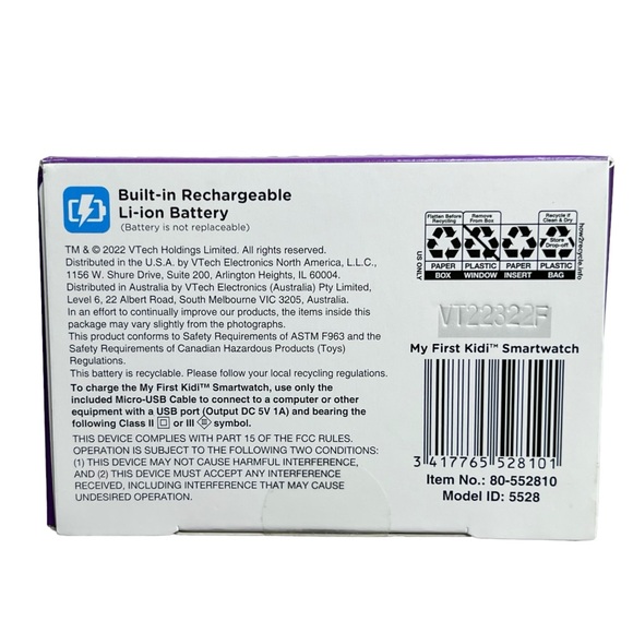 VTech My First Kidi Smartwatch Purple - Picture 14 of 16